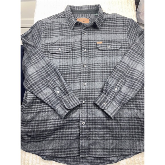 Orvis Other - Orvis Men's XXL Heavyweight Flannel Shirt Jacket Gray Plaid Shacket Nice Shacket